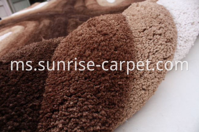 Soft Microfiber Shaggy 3d Design Carpet